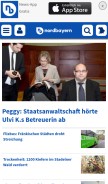 How nordbayern.de looks like on a mobile device such as an iPhone.