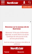 How nordeclair.be looks like on a mobile device such as an iPhone.