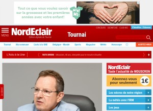 How nordeclair.be looks like on a tablet such as an iPad.