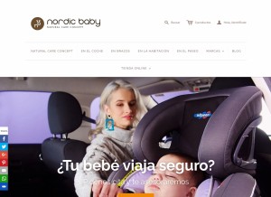 How nordicbaby.es looks like on a tablet such as an iPad.