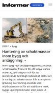 How nordicinformer.com looks like on a mobile device such as an iPhone.