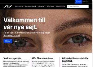 How nordnet.se looks like on a tablet such as an iPad.