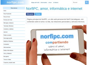 How norfipc.com looks like on a tablet such as an iPad.