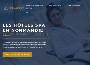 How normandie-spa.com looks like on a tablet such as an iPad.
