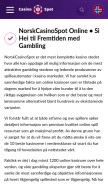 How norskcasinospot.com looks like on a mobile device such as an iPhone.