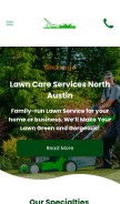 How northaustinlawnservices.com looks like on a mobile device such as an iPhone.