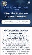 How northcarolinalicenseplate.com looks like on a mobile device such as an iPhone.