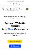 How northstardesign.studio looks like on a mobile device such as an iPhone.