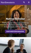 How northwestern.edu looks like on a mobile device such as an iPhone.