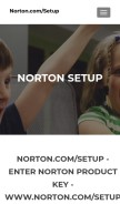 How norton-us.com looks like on a mobile device such as an iPhone.