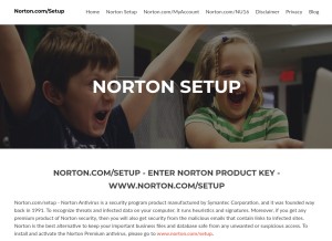 How norton-us.com looks like on a tablet such as an iPad.