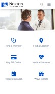 How nortonhealthcare.com looks like on a mobile device such as an iPhone.