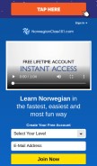 How norwegianclass101.com looks like on a mobile device such as an iPhone.