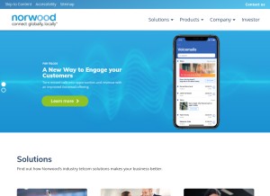 How norwoodsystems.com looks like on a tablet such as an iPad.
