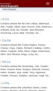 How notablebiographies.com looks like on a mobile device such as an iPhone.