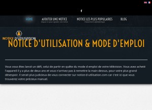 How notice-d-utilisation.com looks like on a tablet such as an iPad.