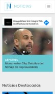 How noticias.com looks like on a mobile device such as an iPhone.