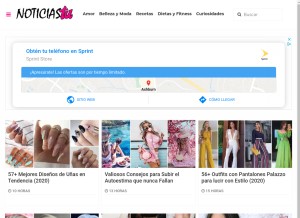How noticiastu.com looks like on a tablet such as an iPad.