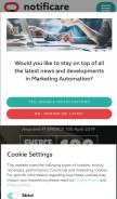 How notifica.re looks like on a mobile device such as an iPhone.