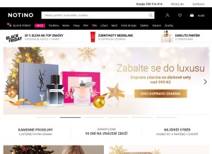 How notino.cz looks like on a tablet such as an iPad.