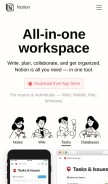 How notion.so looks like on a mobile device such as an iPhone.