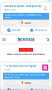 How notitarde.com looks like on a mobile device such as an iPhone.