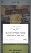 How notre-shop.com looks like on a mobile device such as an iPhone.