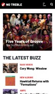 How notreble.com looks like on a mobile device such as an iPhone.