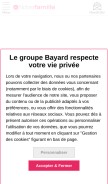 How notrefamille.com looks like on a mobile device such as an iPhone.