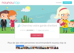 How nounou-top.fr looks like on a tablet such as an iPad.