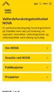 How nova.no looks like on a mobile device such as an iPhone.