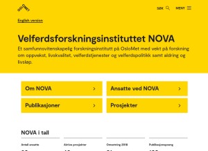 How nova.no looks like on a tablet such as an iPad.