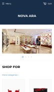 How novaara.com looks like on a mobile device such as an iPhone.