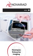 How novarad.net looks like on a mobile device such as an iPhone.