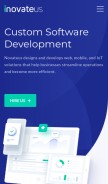 How novateus.com looks like on a mobile device such as an iPhone.