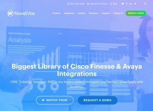 How novelvox.com looks like on a tablet such as an iPad.