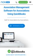 How noviams.com looks like on a mobile device such as an iPhone.