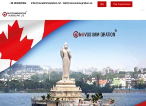 How novusimmigrationhyderabad.com looks like on a tablet such as an iPad.
