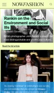 How nowfashion.com looks like on a mobile device such as an iPhone.