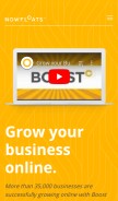 How nowfloats.com looks like on a mobile device such as an iPhone.
