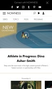 How nowness.com looks like on a mobile device such as an iPhone.