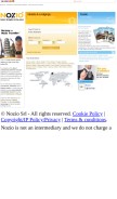 How nozio.com looks like on a mobile device such as an iPhone.