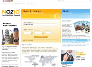 How nozio.com looks like on a tablet such as an iPad.