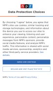 How npr.org looks like on a mobile device such as an iPhone.