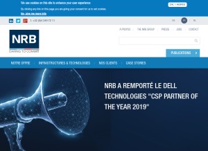 How nrb.be looks like on a tablet such as an iPad.