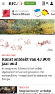 How nrc.nl looks like on a mobile device such as an iPhone.