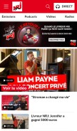 How nrj.fr looks like on a mobile device such as an iPhone.