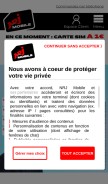 How nrjmobile.fr looks like on a mobile device such as an iPhone.