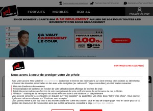 How nrjmobile.fr looks like on a tablet such as an iPad.