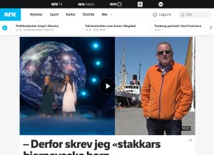 How nrk.no looks like on a tablet such as an iPad.
